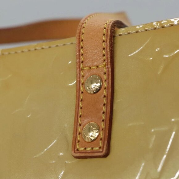 LOUIS VUITTON Monogram Vernis Reade MM Hand Bag Beige M91141 LV Auth sw134 - Picture 11 of 15